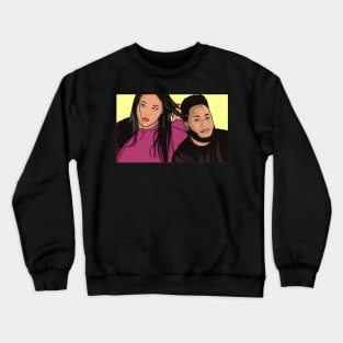 Uncut Podcast Cartoon design Crewneck Sweatshirt